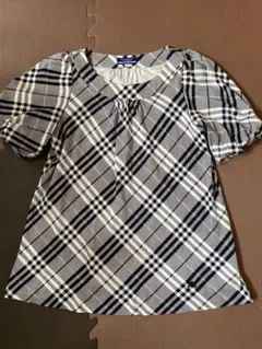 Burberryグレー系チェック 半袖チュニック