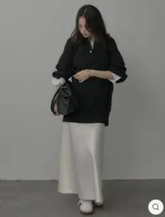 nairo サテンスカート ホワイト