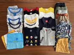 まとめ売り 子供服 男の子 110 長袖 Tシャツ ズボン パジャマ 26点