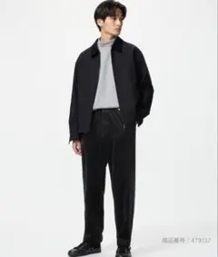 コーデュロイイージーアンクルパンツ XL ブラック　ユニクロ