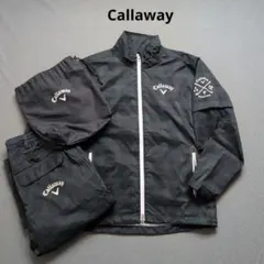 【未使用】キャロウェイゴルフ　2wayレインウェア上下セットアップ収納袋付き　M