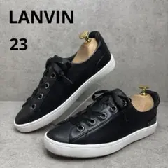 極美品！LANVINランバン　リボンレース　本革　ブラックスニーカー　23cmのサムネイル