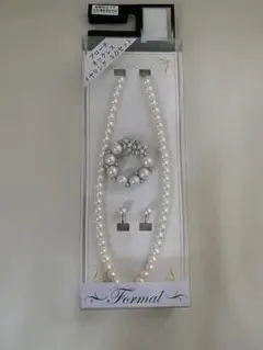 フォーマル　ブローチ　ネックレス　イヤリング　3点セット　新品未使用