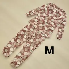 レディース フリース パジャマ ルームウェア M ピンク 羊柄