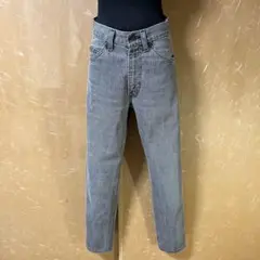 80s USA製 リーバイス 550 ストライプブラック 白タブ サルファグレー