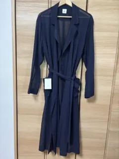 【ROKU 6 】ネイビーシアーコットンガウンコート