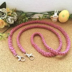 手編み　スマホショルダーストラップ　NO.846