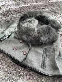 グレーフォックス襟 ポンチョコート　ノーベスパジオ