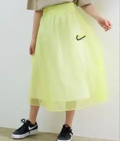 美品　NIKE ナイキ　NSW ウーブンスカート　チュールスカート　イエロー　Mのサムネイル