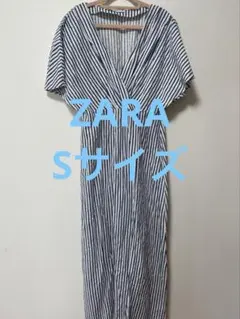 ZARA ストライプ シャツ ロングワンピース Sサイズ