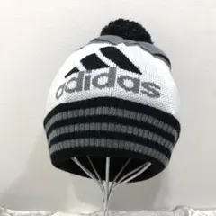 adidas アディダス ボンボンニット帽 ビーニー 古着 y2k