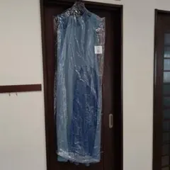 ヤマダヤ 水色 レースディテール ロングドレス