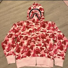 BAPE ピンク迷彩 シャークフードパーカー　エイプ　　フーディ