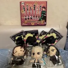 匿名配送★鬼滅の刃カトラリーセット、ぬいぐるみ、一番くじタオルまとめ売り