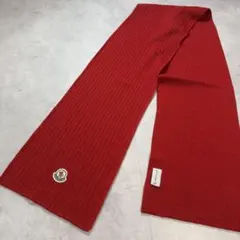 MONCLER モンクレール マフラー ロゴワッペン レッド 赤色.のサムネイル