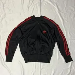 adidas トラック ジャケット ジャージ ヴィンテージ 黒 赤のサムネイル