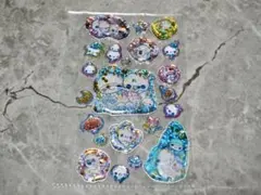 【正規品】ぷくぷくあわわちゃんウォーターインシール、キャンディグリッターシール
