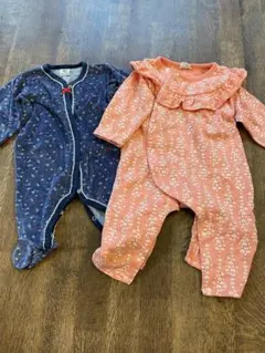 【〜70㎝】ロンパース　2点セット