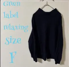 Green label relaxing ネイビー タートルネックセーター F