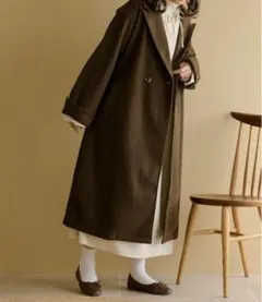 【Ambre Neige】 オーバーコート チェスターコート/ダークブラウン