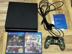 PS4 本体 500GB 動作確認済 箱付 迷彩コン ソフト2本