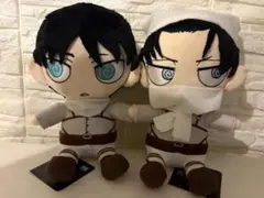 進撃の巨人 リヴァイ兵長 お掃除 にとたん ぬいぐるみ マスコット