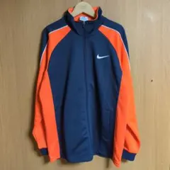 NIKE Dri-FITトラックジャケット ネイビー オレンジ メンズ M