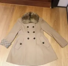 Burberry Blue label ベージュコート ラビットファー