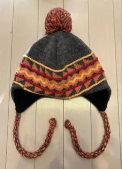 ポンポンニット帽 耳あて付き マークリーヘッドギア