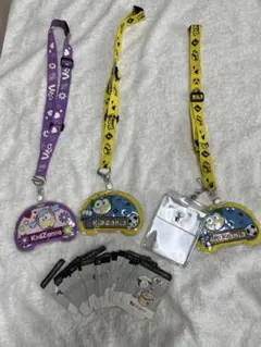 バラ売り可キッザニアチケットホルダー　ぱっちんストラップ3個セット