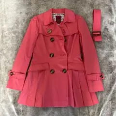 Dolly Girl byAnnaSui ピンクダブルブレスト トレンチコート