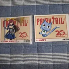 フェアリーテイル 20周年 ステッカー サントリー ラベル缶 2枚