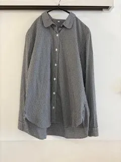 ギンガムチェック長袖シャツ LL