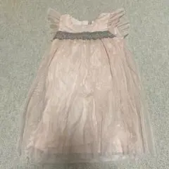 next キッズ ラメチュールワンピース ピンク