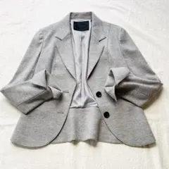 アンタイトル　ジャケット　ペプラム　ウール100% アンゴラ混