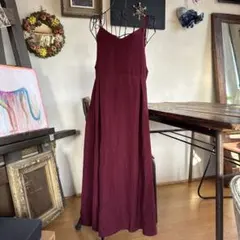 レイ・カズン ワインレッド キャミワンピース フリーサイズ