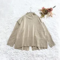 アイテムズアーバンリサーチ オーバーサイズニット ステッチ 無地 ゆったり 秋冬