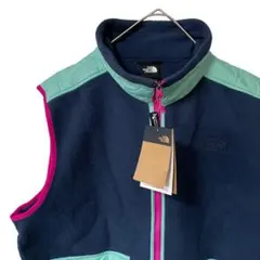 新品　海外限定　ザ　ノースフェイス　フリースベスト　刺繍　M