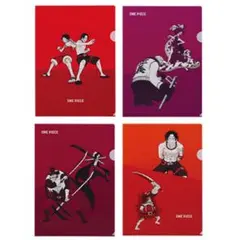 ★ワンピース　一番くじ　クリアファイル＆ステッカーセット4点　エース　ハンコック