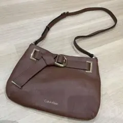 【再値下げ】Calvin Klein ブラウン ショルダーバッグ