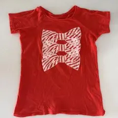 Bonbon 赤色リボンプリントTシャツ8aのサムネイル