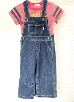 ダブルB ミキハウス オーバーオール 80 Tシャツ セット 男の子 デニム