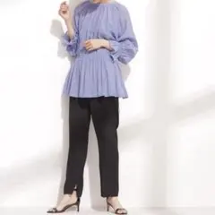 NANO universe ナノユニバース　裾 スリット　パンツ　ベントパンツ