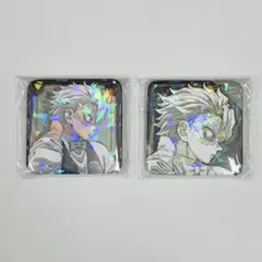 鬼滅の刃 ufotable モクテルバー　不死川 実弥　グリッター缶バッジ　２点