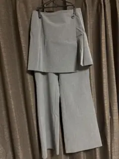 GU グレー ワイドパンツ S