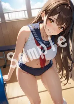 アニメファンアート JK グラビア A4 ポスター イラスト ★00149858