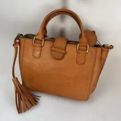 【美品】ズッケロフィラート 本革レザー 2wayハンドバッグ ショルダーバッグ