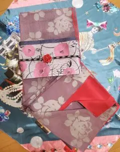 ■袷着物 アンティーク風 薔薇