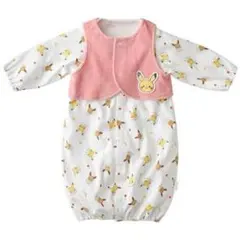 monpoké ピカチュウロンパース50-70cm とモンポケエプロン セット売