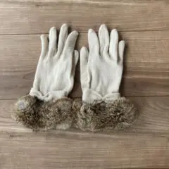 ファー付き手袋